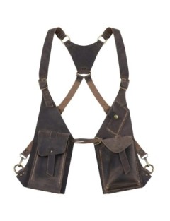 Holster Cuir Marron Vintage Biker