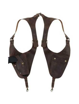 Holster Cuir Marron Vintage Biker