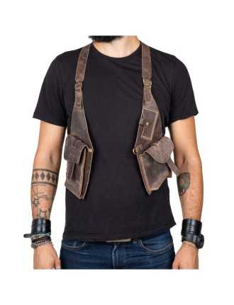 Holster Cuir Marron Vintage Biker