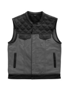 Cut Gilet Cuir Gentleman Rider