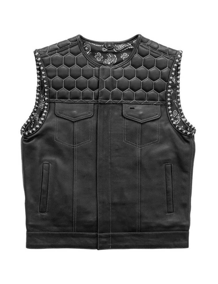 Gilet Cuir Moto Biker Zolki