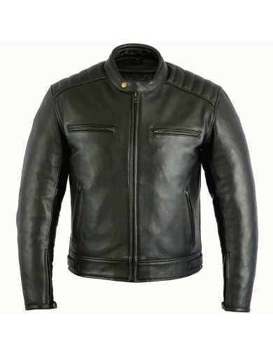 Blouson Moto Noir Cuir Zolki Homme Sobre