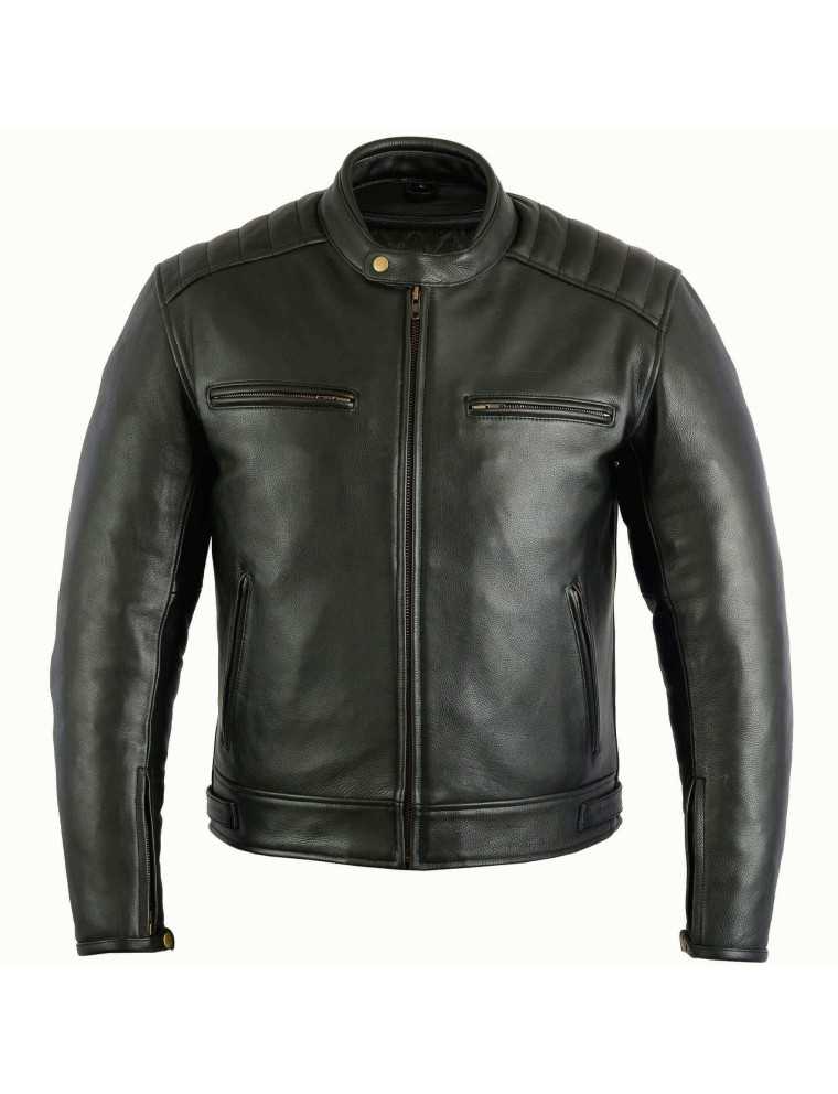 Blouson Moto Noir Cuir Zolki Homme Sobre
