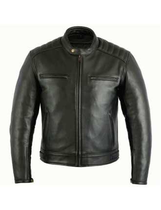 Blouson Moto Noir Cuir Zolki Homme Sobre