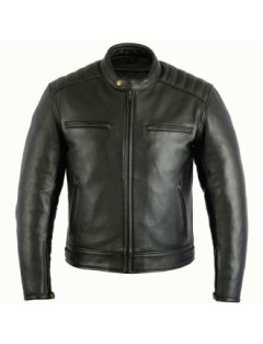 Blouson Moto Noir Cuir Zolki Homme Sobre