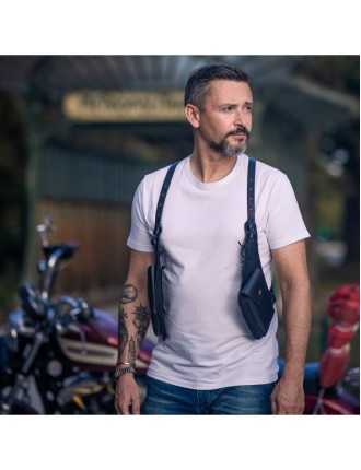 Holster Cuir Noir Biker Zolki