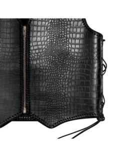 Kutte Cuir Biker Crocodile SOA