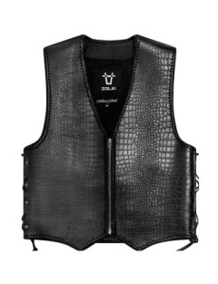 Kutte Cuir Biker Crocodile SOA