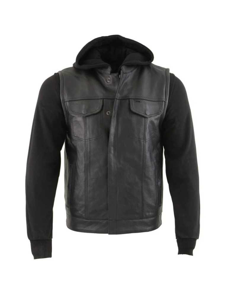 Ensemble Cut Cuir + Hoodie Capuche