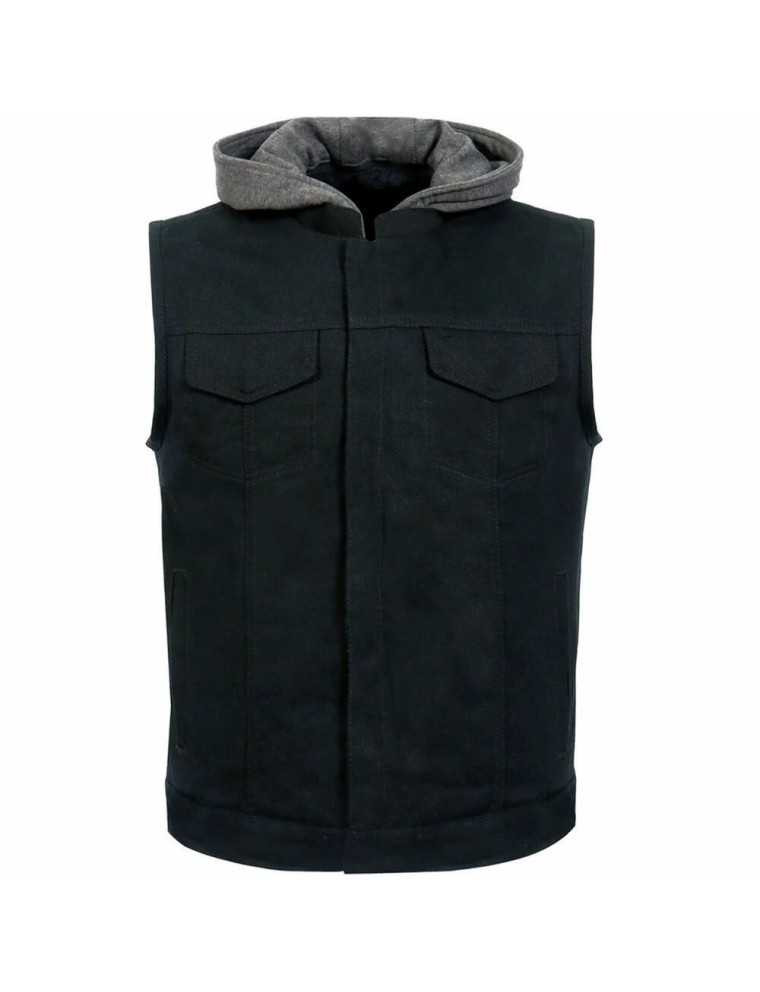 Gilet Moto Denim Noir Capcuhe Zolki