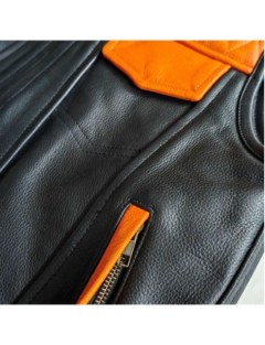 Gilet Cuir Orange HD Zolki
