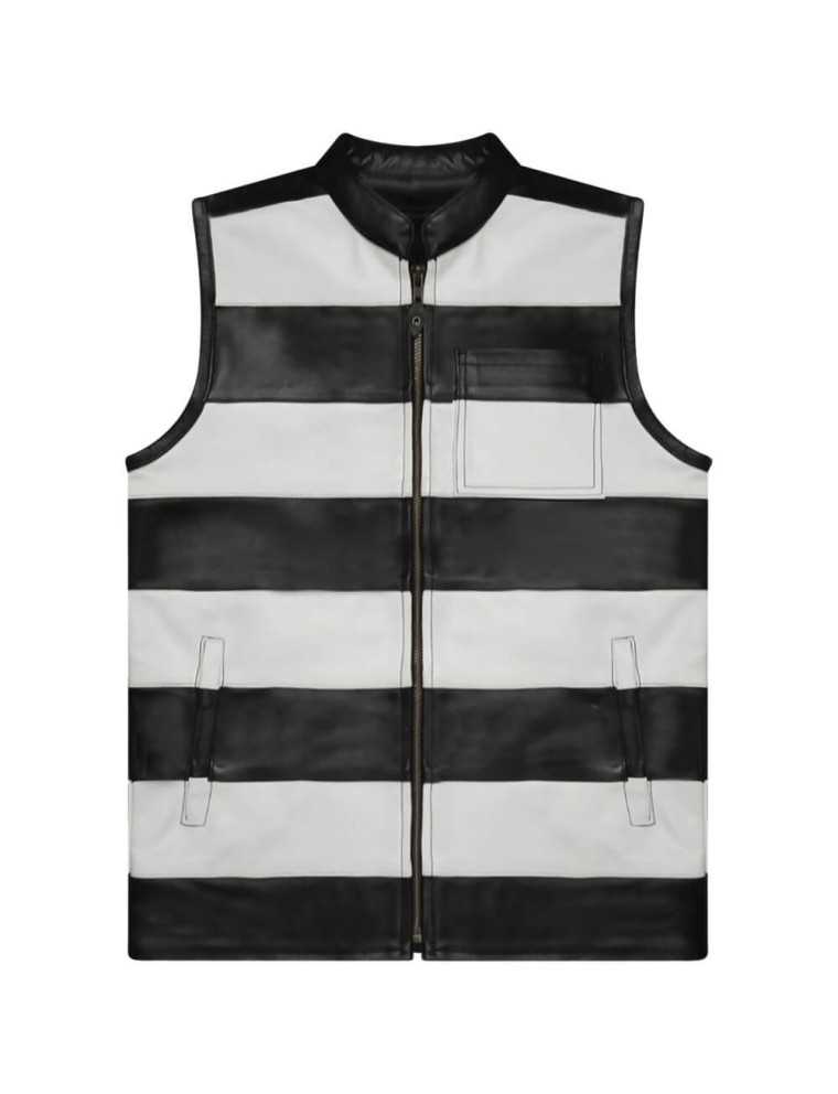 Gilet Japan Moto Prison Cuir Zolki