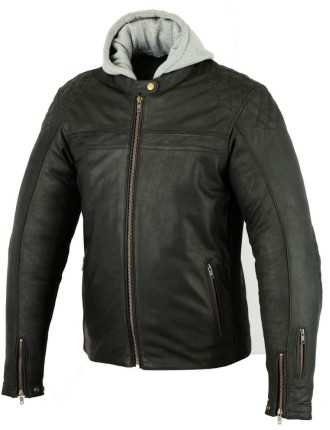 Blouson Moto Hoodie Cuir Zolki Capcuhe