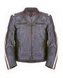 Blouson Moto Homme Vintage Noir Rouge Zolki