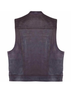 Cut Gilet Cuir Marron Vintage SOA Son's Anarachy