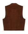 Gilet Cuir SOA Suede Marron Zolki 