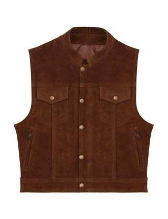 Boléro Cuir SOA Suede Camel Zolki 