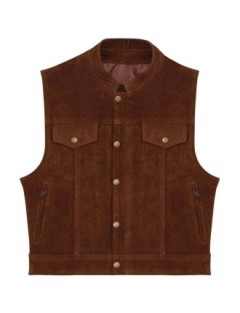 Boléro Cuir SOA Suede Camel Zolki 