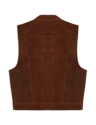 Gilet Cuir SOA Suede Marron Zolki 