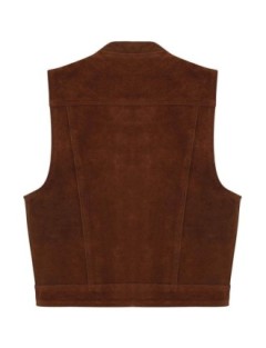 Gilet Cuir SOA Suede Marron Zolki 