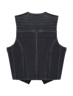 Cut - Gilet sans manche Cuir Biker Série Spéciale