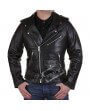 Blouson Perfecto Cuir Agneau Noir