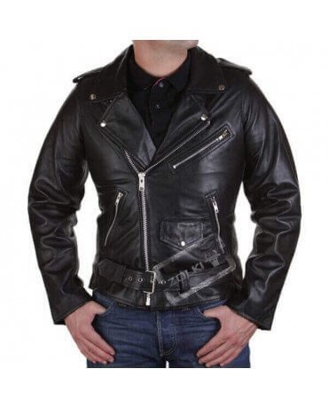 Blouson Perfecto Cuir Agneau Noir