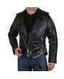 Blouson Perfecto Homme Biker Cuir Agneau Noir