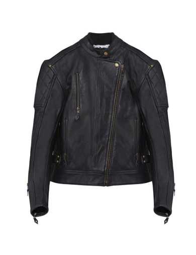 Blouson Moto Cuir Kustom Kulture Noir