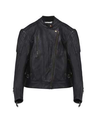 Blouson Moto Cuir Kustom Kulture Noir