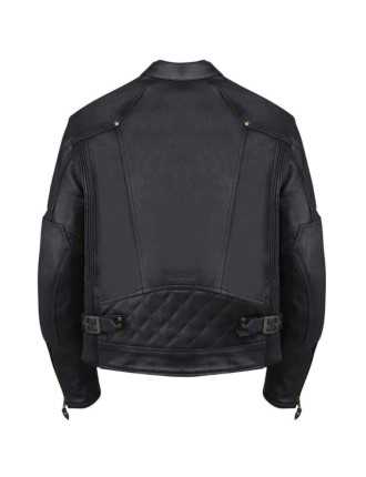 Blouson Moto Homme Cuir Vintage Noir