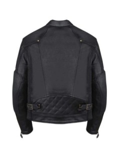 Blouson Moto Homme Cuir Vintage Noir