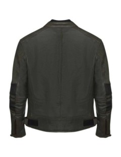 Blouson Moto Cuir Vert Custom Zolki