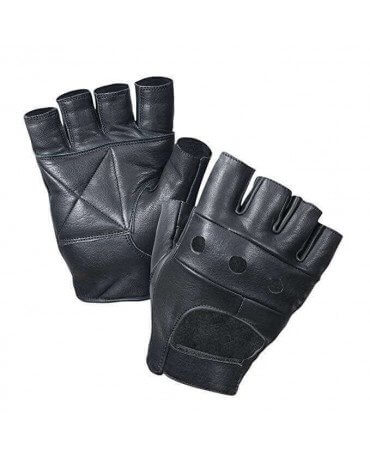 Gants Mitaine Cuir Moto Zolki