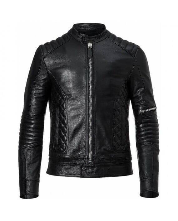 Blouson Moto Homme Cuir Moto Fashion Zolki