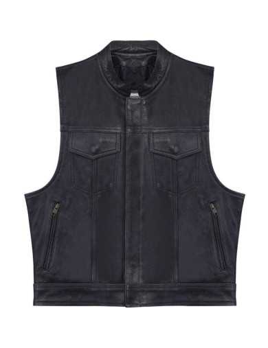 Blouson Cuir SOA Waxé Gris Noir Zolki