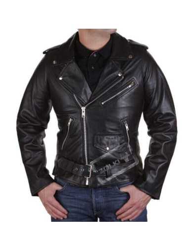 Blouson Perfecto Cuir Agneau Noir