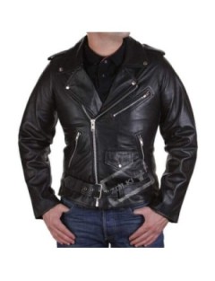 Blouson Perfecto Cuir Agneau Noir