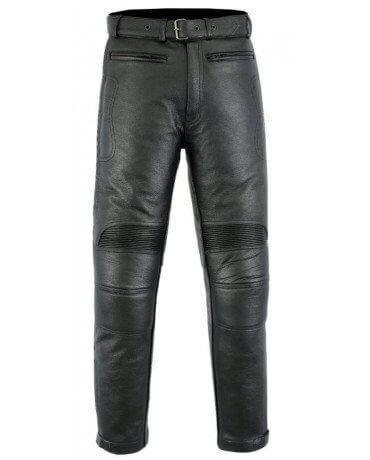 Pantalon Moto Cuir Sobre Zolki Homme