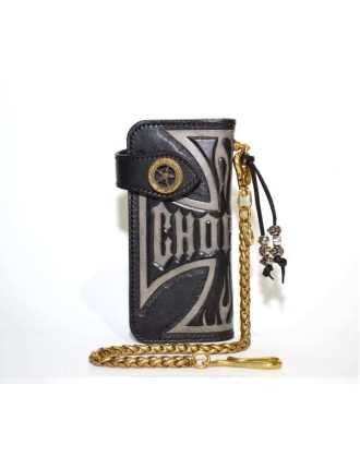 Portefeuille Biker Croix Choppers Cuir Luxe