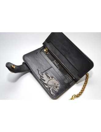 Portefeuille Skull Mort Luxe Homme Biker