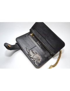 Portefeuille Skull Mort Luxe Homme Biker