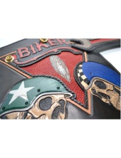 Maroquinerie Biker Casque Mort Luxe