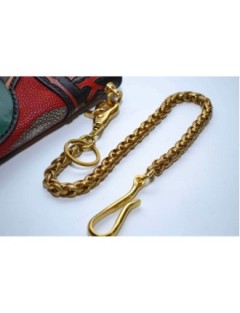 Maroquinerie Biker Cuir Luxe Chaine Laiton