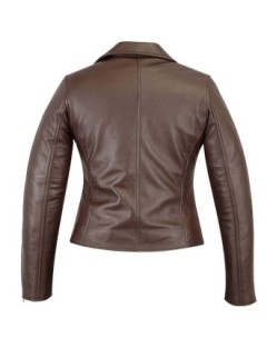 Blouson Perfecto Femme Cuir Marron Zolki