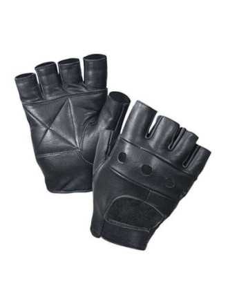 Gants Mitaine Cuir Moto Zolki