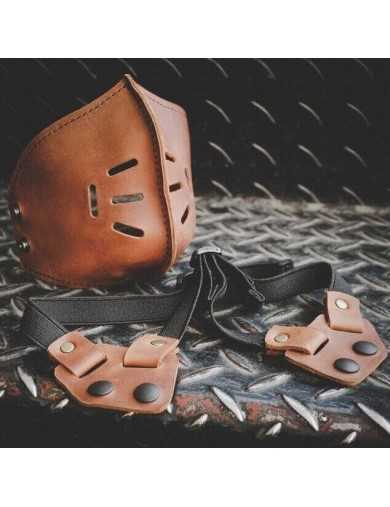 Masque Cuir Vintage Zolki Biker Moto