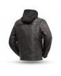 Blouson Moto Cuir Capuche Zolki