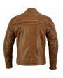 Veste Moto Cuir Marron Camel Biker