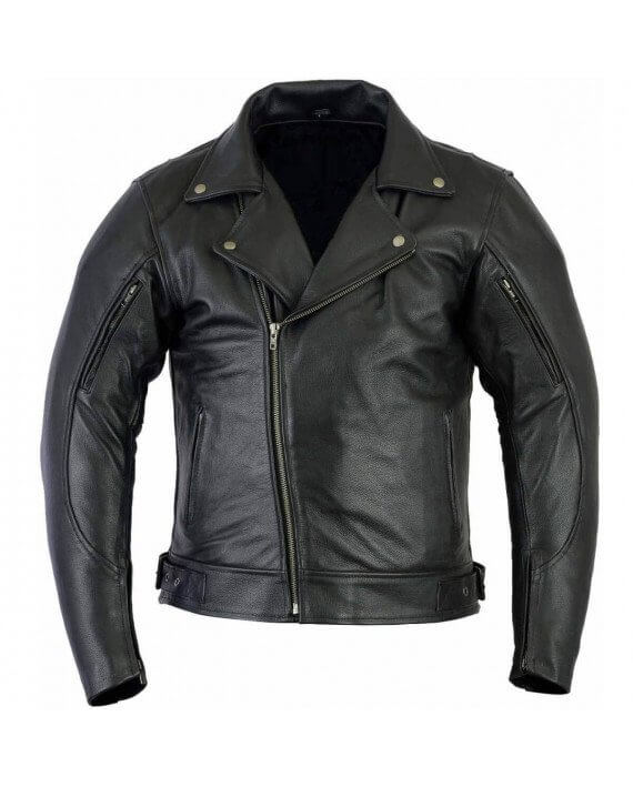 Blouson Moto Cuir Vintage Homme Zolki